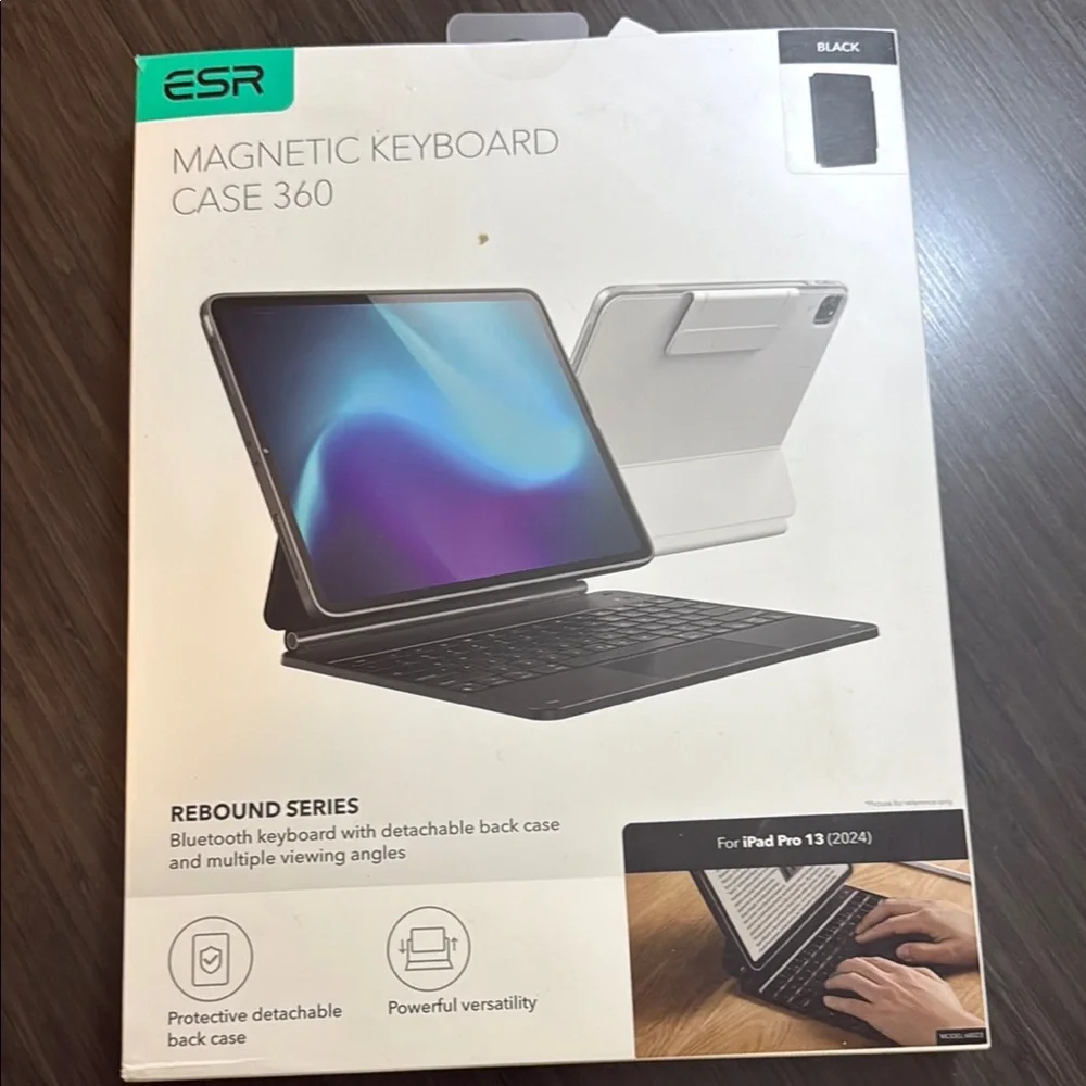Black Magnetic Keyboard Case 360 for iPad Pro 13